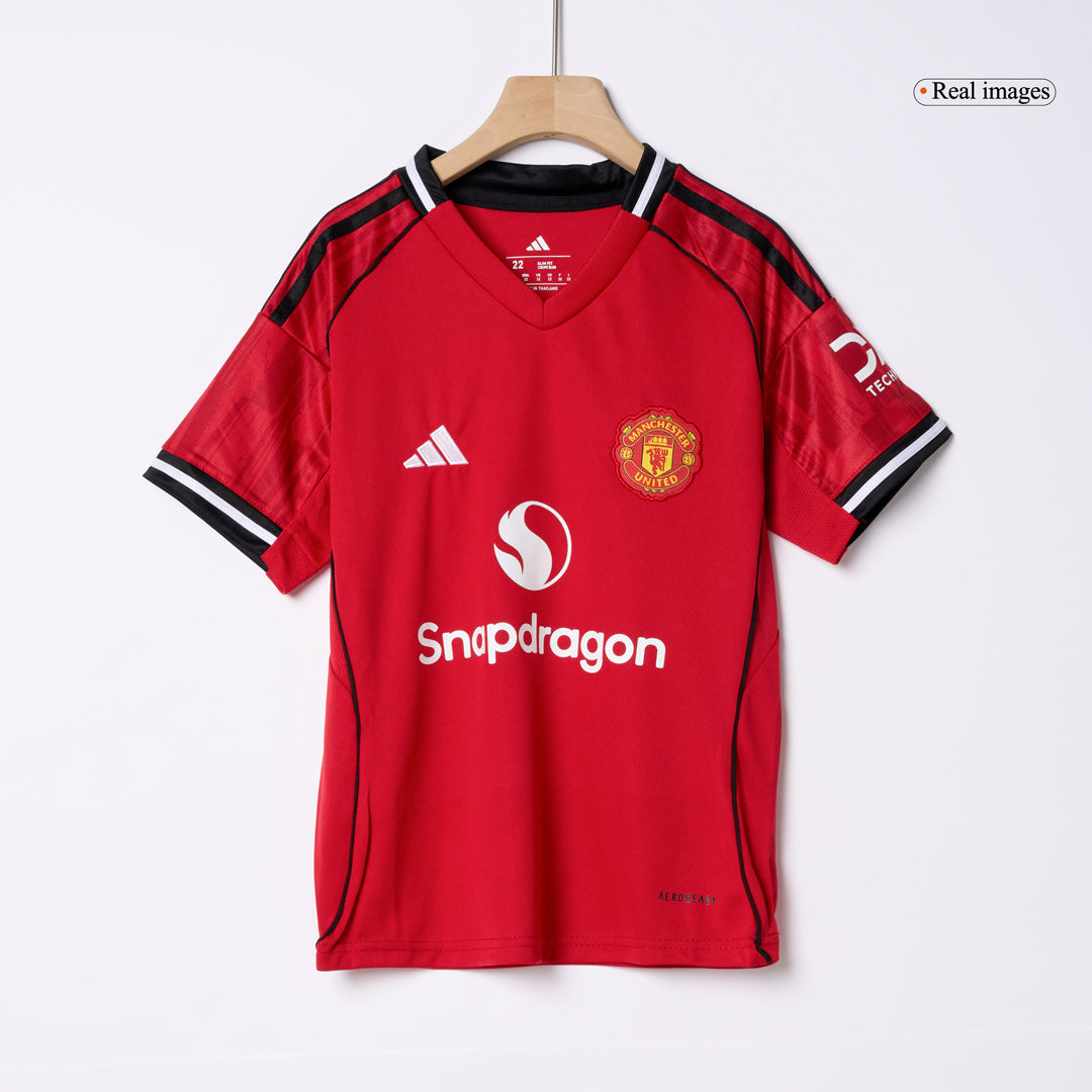 ManU Kinder Trikot Komplett-Set Heim 2025/26