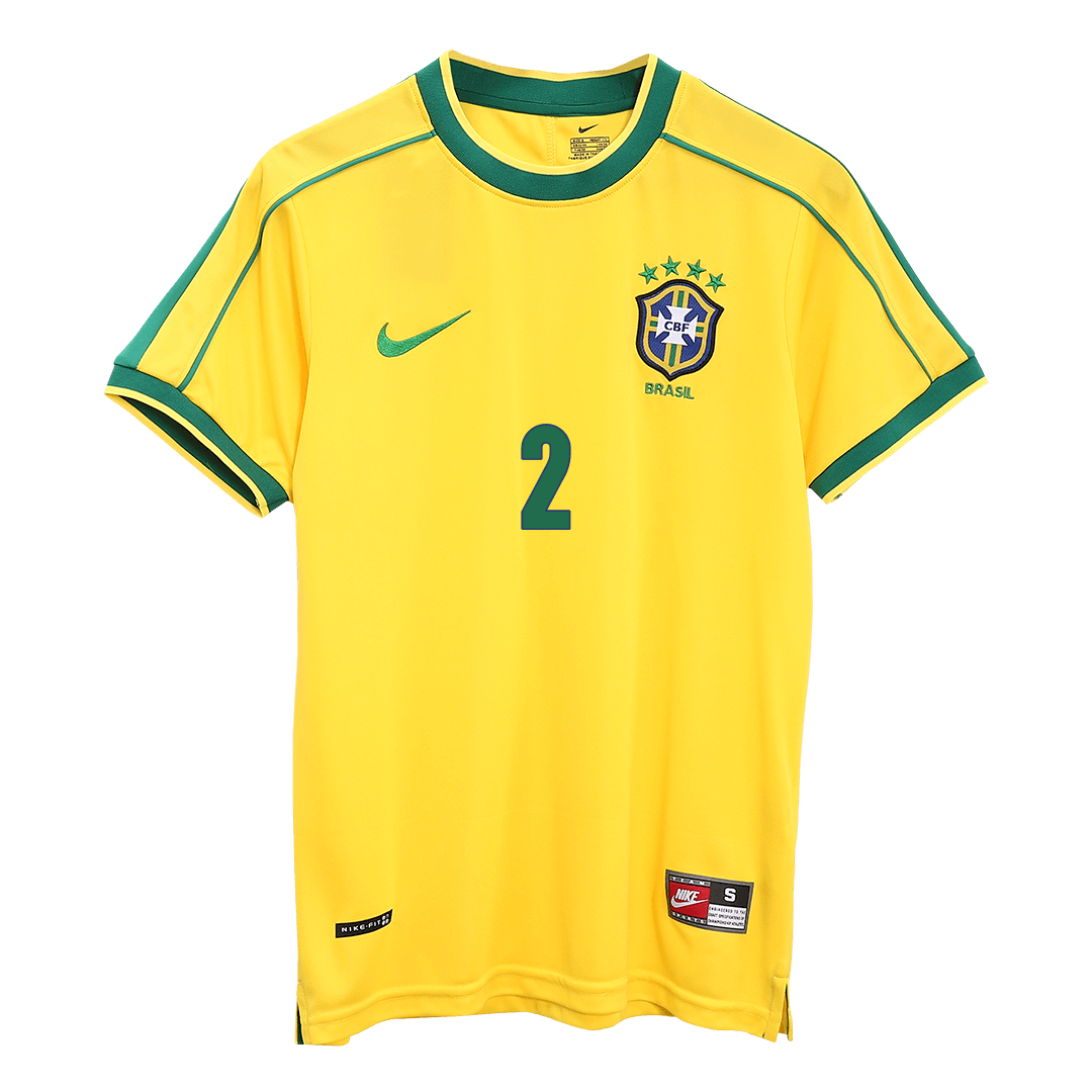 Brazil World Cup Retro Trikot Heim 1998 CAFU #2