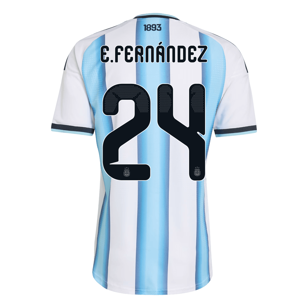 Argentina World Cup Player Version Trikot Heim 2026 E. FERNÁNDEZ #24 Slim Fit