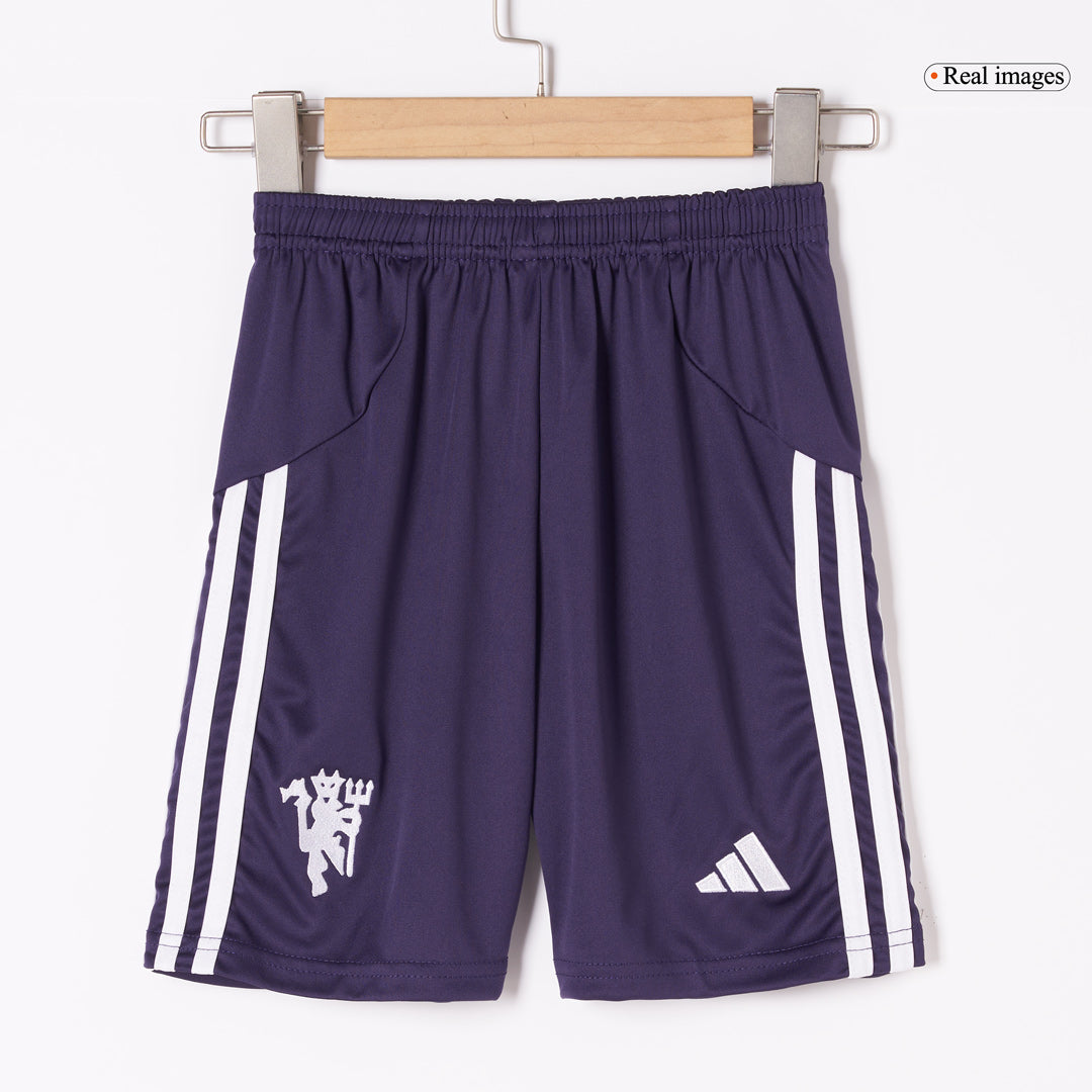 ManU Kinder Trikot Komplett-Set Auswärts 2025/26