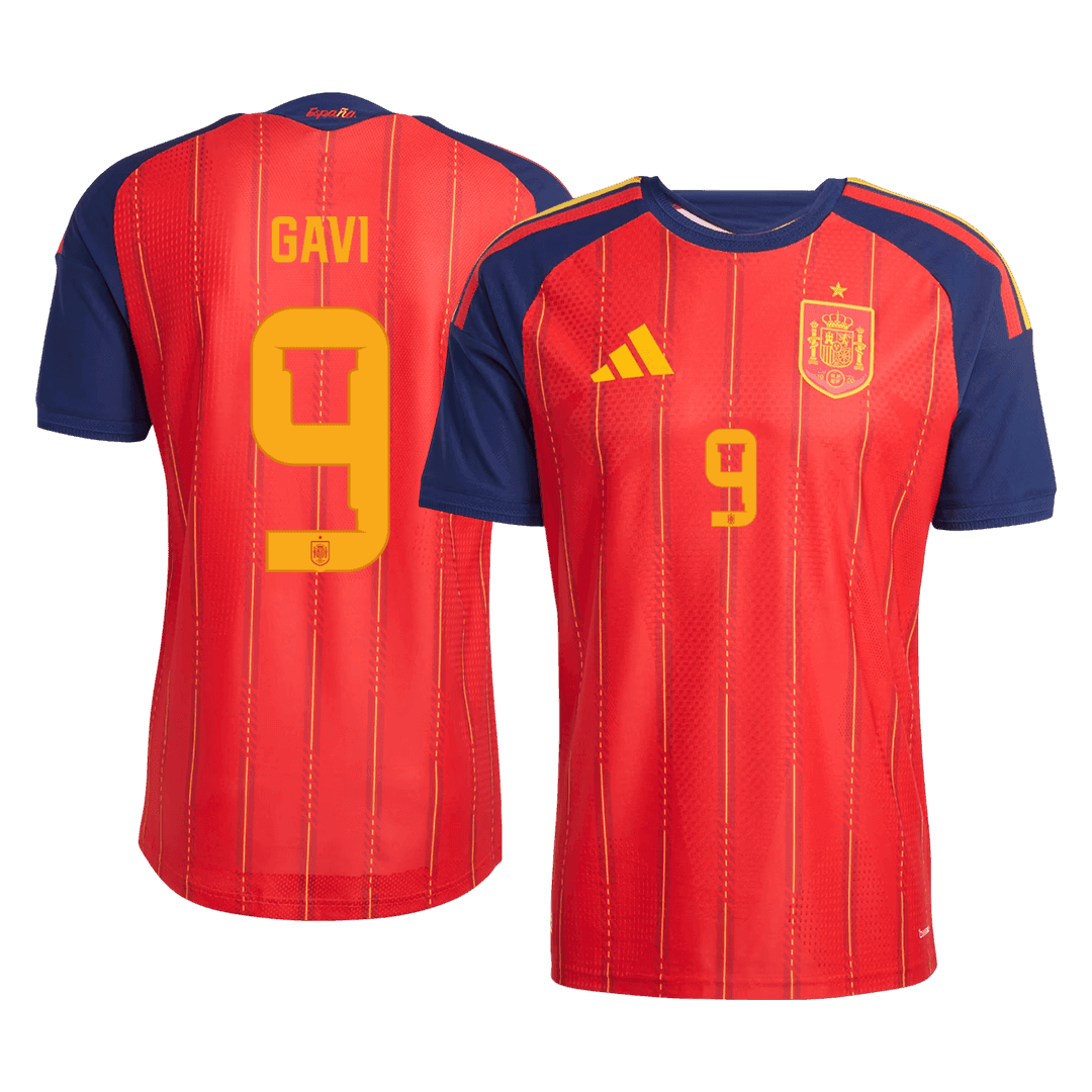 Spain World Cup Player Version Trikot Heim 2026 GAVI	 #9 Slim Fit