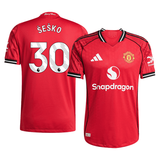 ManU Player Version Trikot Heim 2025/26 ŠEŠKO #30 Slim Fit