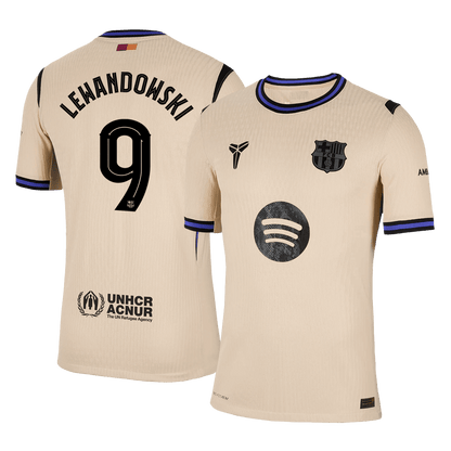 Barcelona Player Version Trikot Auswärts 2025/26 UCL LEWANDOWSKI #9 Slim Fit