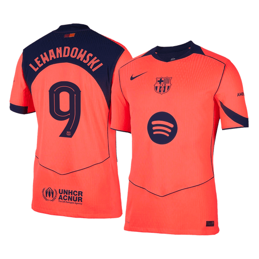 Barcelona Player Version Trikot Drittes Auswärts 2025/26 UCL LEWANDOWSKI #9 Slim Fit