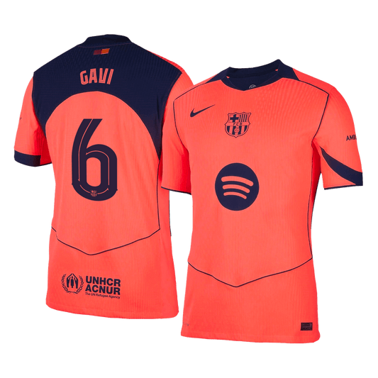 Barcelona Player Version Trikot Drittes Auswärts 2025/26 UCL GAVI #6 Slim Fit