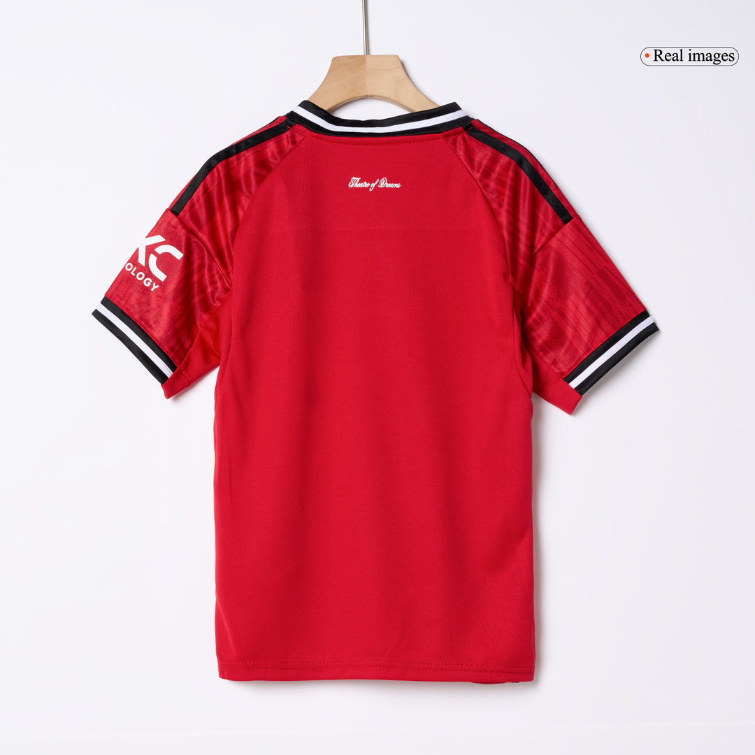 ManU Kinder Trikot Komplett-Set Heim 2025/26