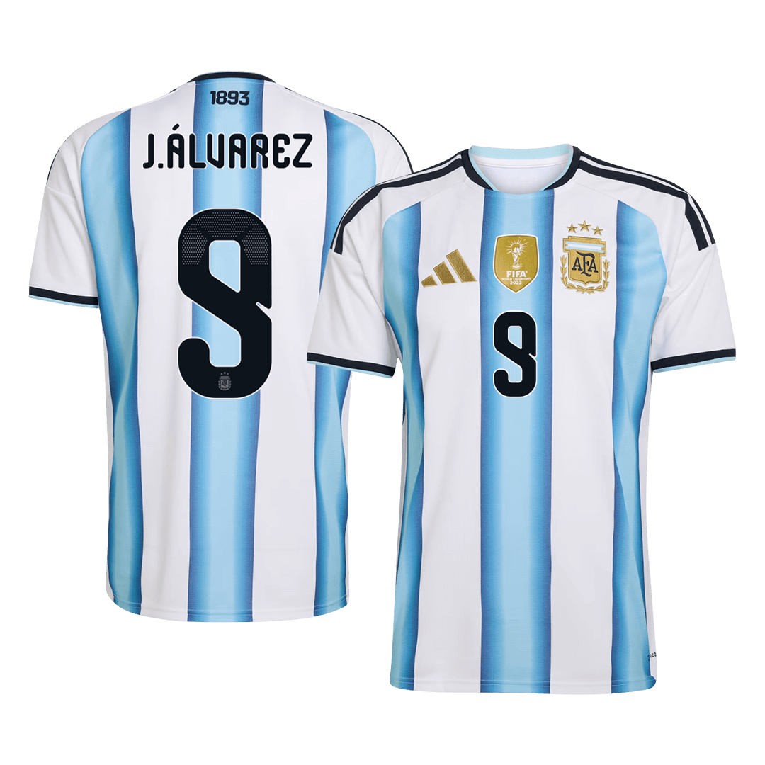 Argentina World Cup Trikot Heim 2026 J.ÁLVAREZ #9 [PREMIUM]