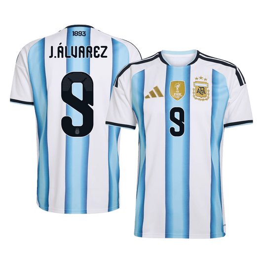 Argentina World Cup Trikot Heim 2026 J.ÁLVAREZ #9 [PREMIUM]