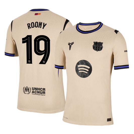 Barcelona Player Version Trikot Auswärts 2025/26 UCL ROONY #19 Slim Fit