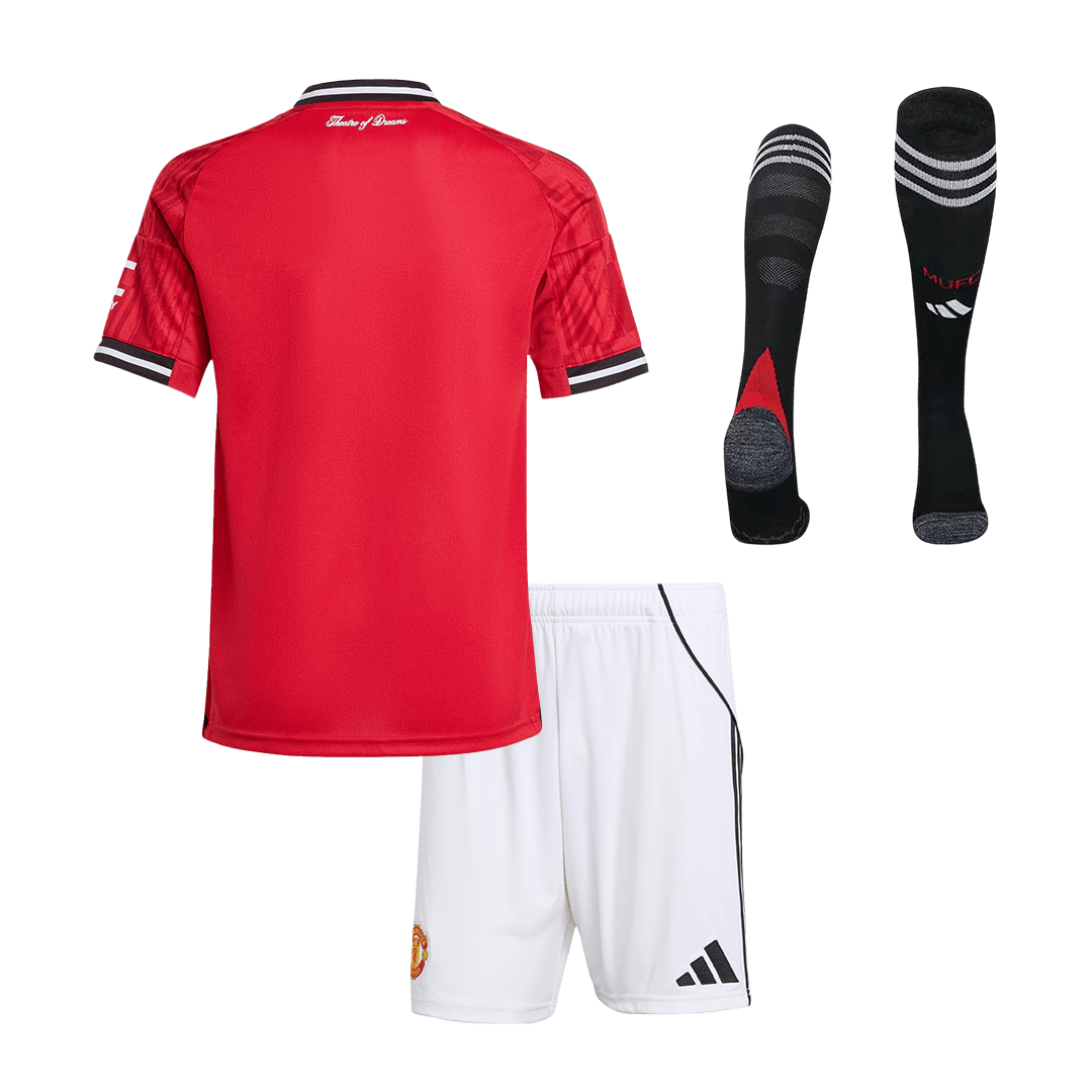 ManU Kinder Trikot Komplett-Set Heim 2025/26