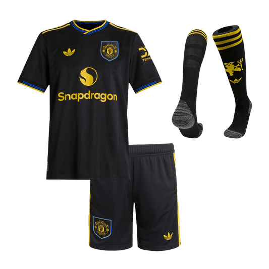 ManU Kinder Trikot Komplett-Set Drittes Auswärts 2025/26
