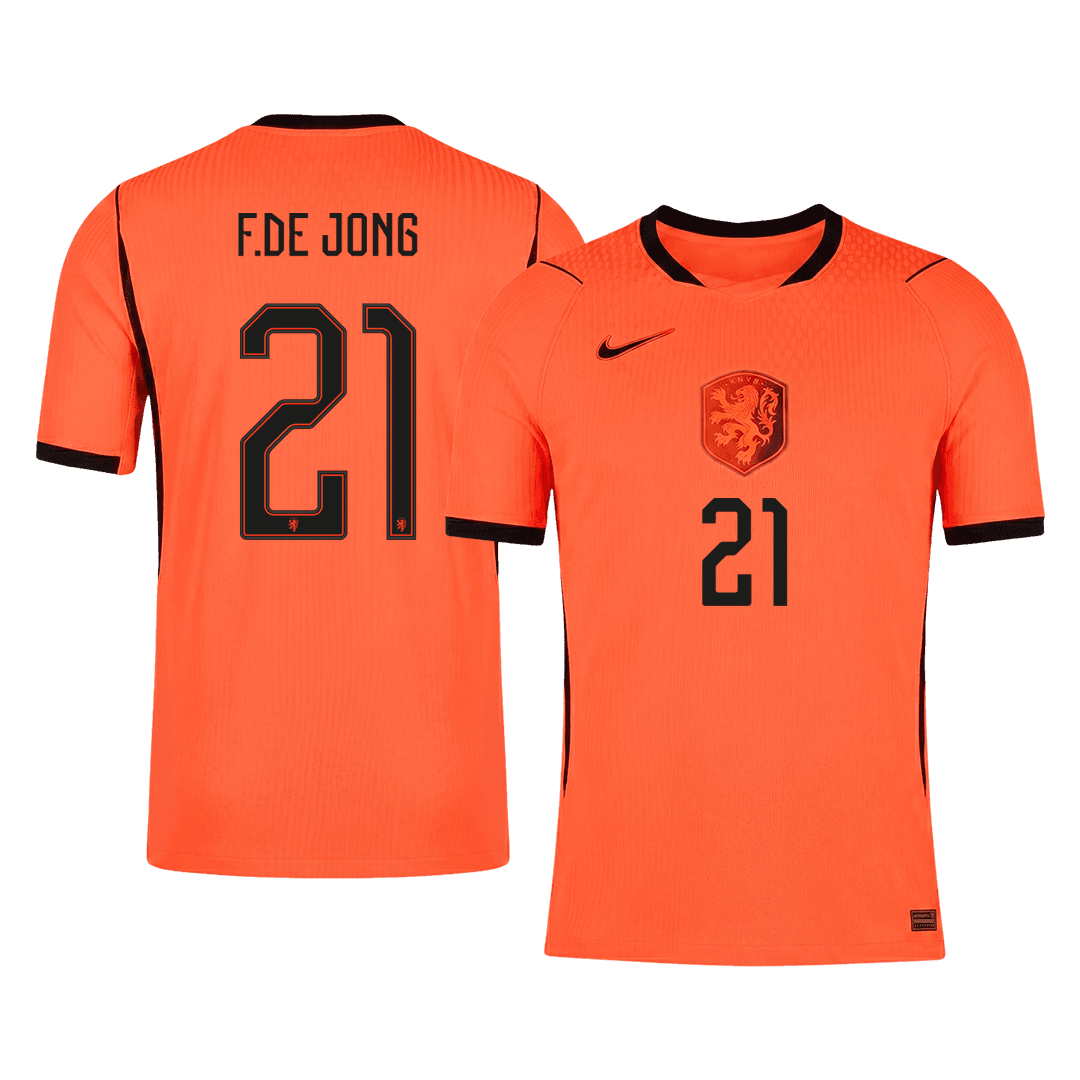 Netherlands World Cup Player Version Trikot Heim 2026 F.DE JONG #21 Slim Fit