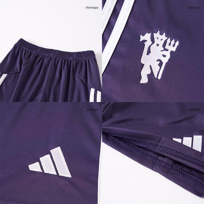 ManU Kinder Trikot Komplett-Set Auswärts 2025/26