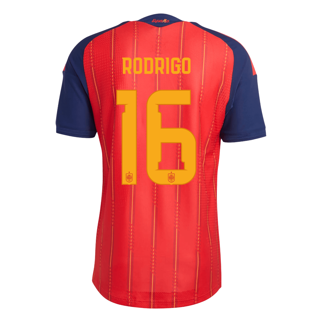 Spain World Cup Player Version Trikot Heim 2026 RODRIGO #16 Slim Fit