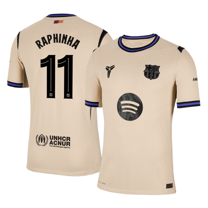 Barcelona Player Version Trikot Auswärts 2025/26 UCL RAPHINHA #11 Slim Fit