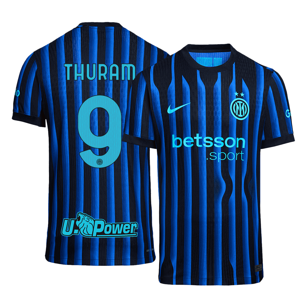 Inter Milan Player Version Trikot Heim 2025/26 THURAM #9 Slim Fit