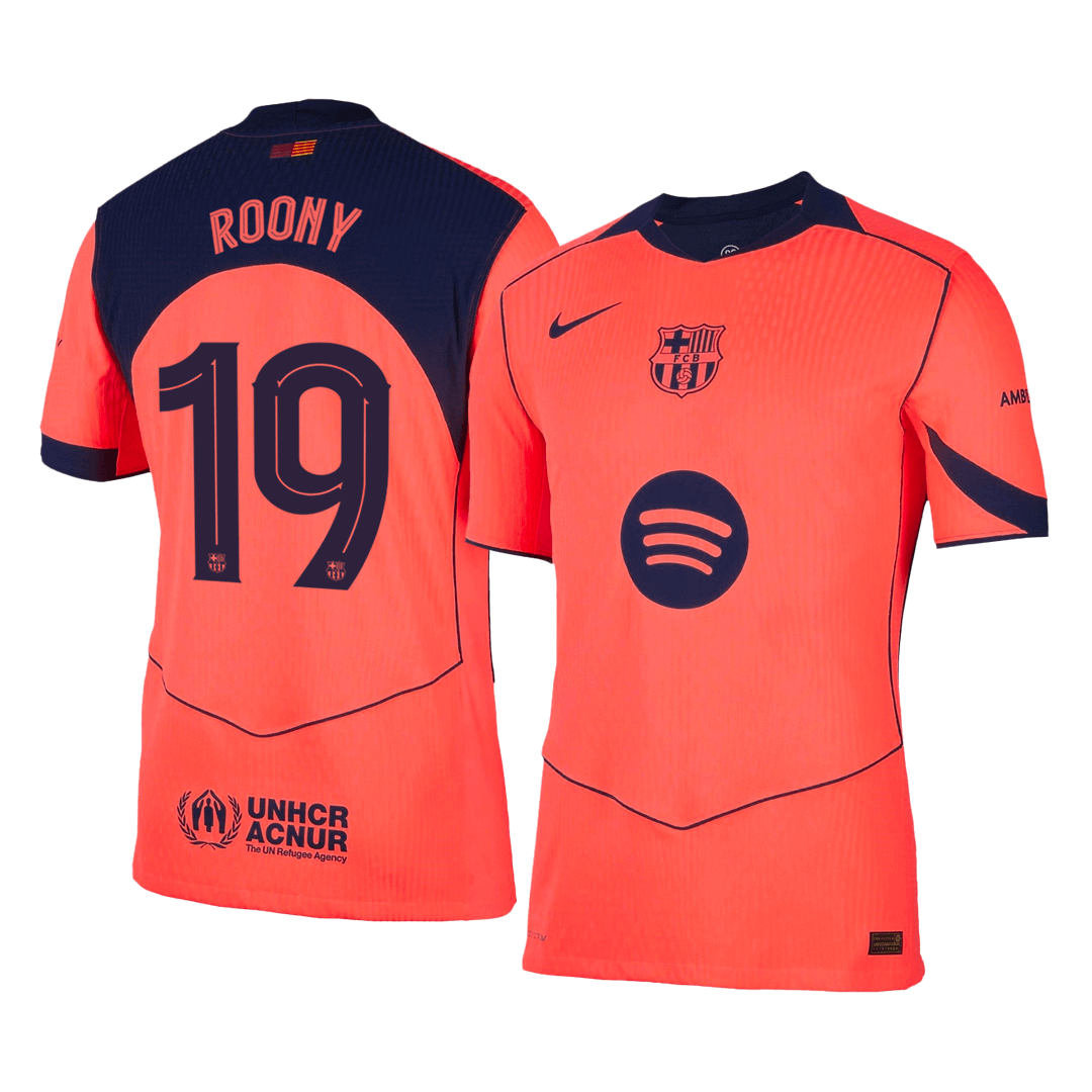 Barcelona Player Version Trikot Drittes Auswärts 2025/26 UCL ROONY #19 Slim Fit