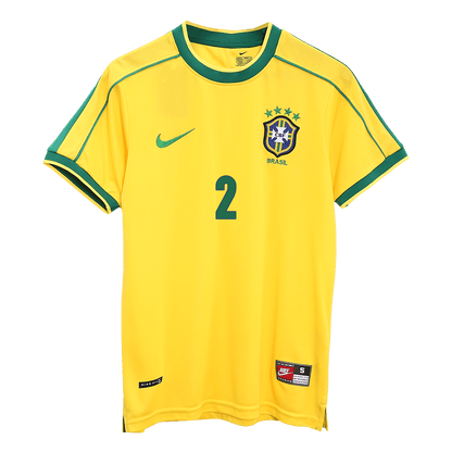 Brazil World Cup Retro Trikot Heim 1998 CAFU #2