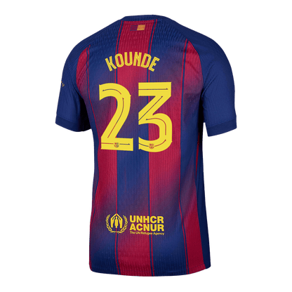 Barcelona Player Version Trikot Heim 2025/26 UCL KOUNDE #23 Slim Fit