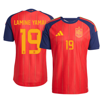 Spain World Cup Player Version Trikot Heim 2026 LAMINE YAMAL #19 Slim Fit
