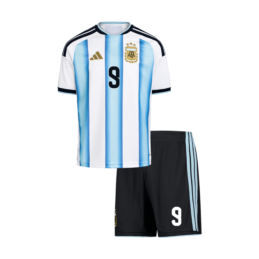 Argentina World Cup Kinder Trikot Set Heim 2026 J.ÁLVAREZ #9 [PREMIUM]
