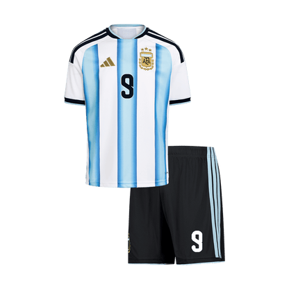 Argentina World Cup Kinder Trikot Set Heim 2026 J.ÁLVAREZ #9 [PREMIUM]
