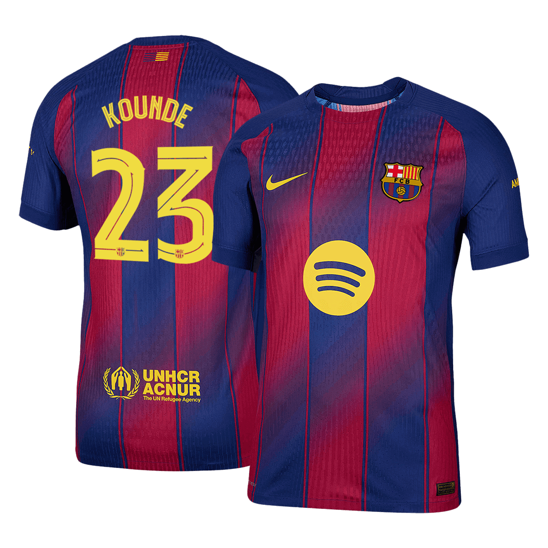 Barcelona Player Version Trikot Heim 2025/26 UCL KOUNDE #23 Slim Fit