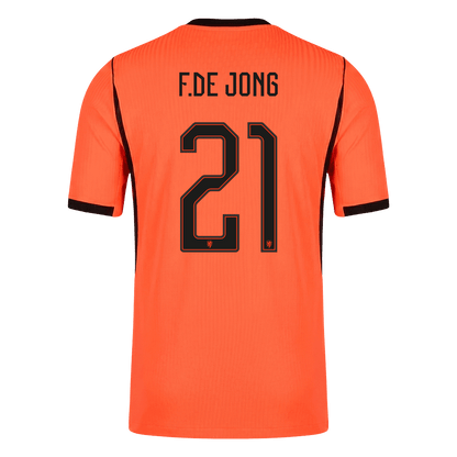 Netherlands World Cup Player Version Trikot Heim 2026 F.DE JONG #21 Slim Fit