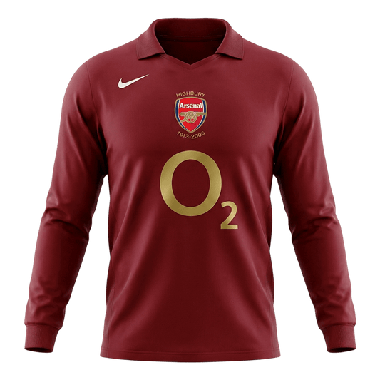 Die Gunners Retro Langarm Trikot Heim 2005/06