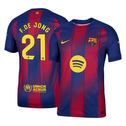 Barcelona Player Version Trikot Heim 2025/26 F.DE JONG #21 Slim Fit