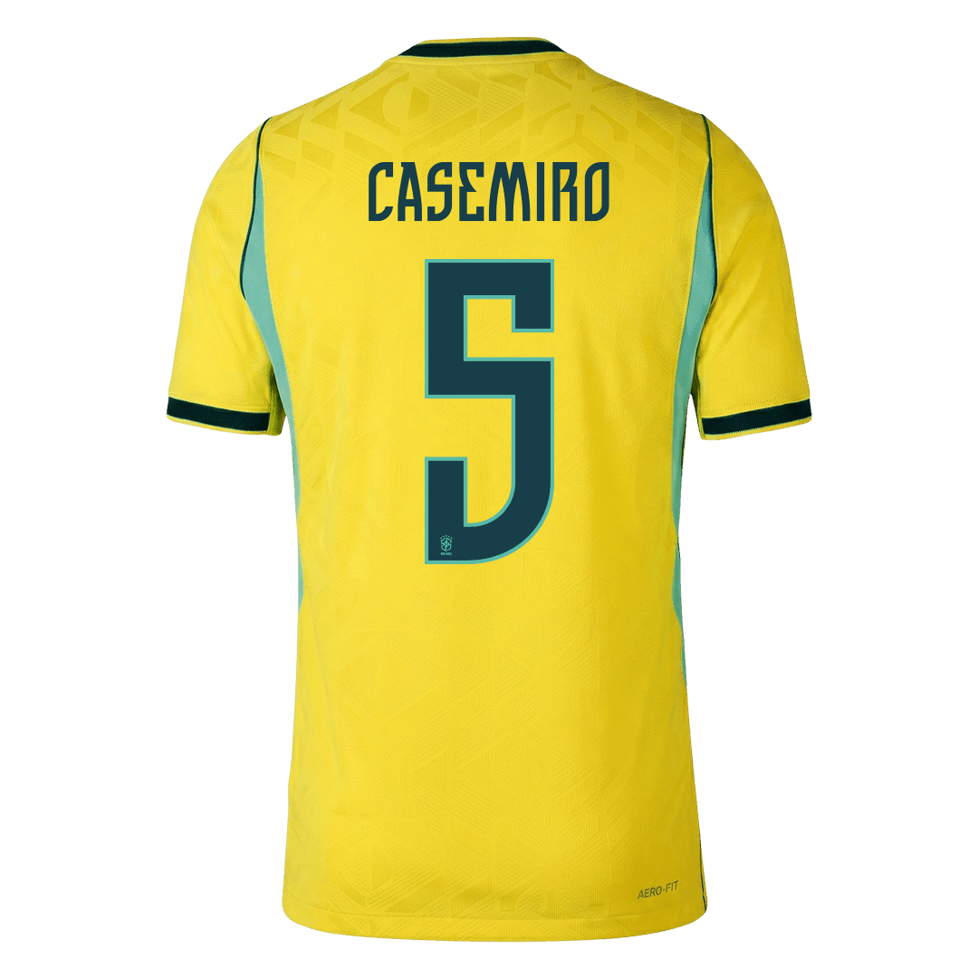 Brazil World Cup Player Version Trikot Heim 2026 CASEMIRO #5 Slim Fit