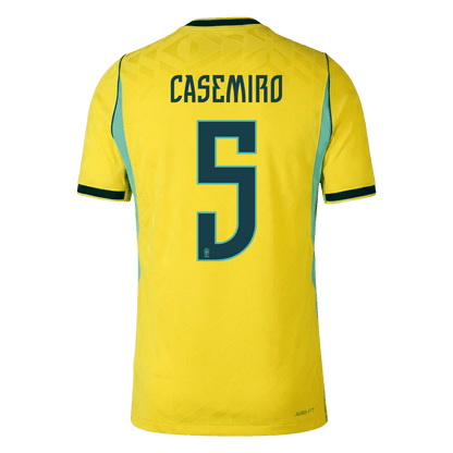 Brazil World Cup Player Version Trikot Heim 2026 CASEMIRO #5 Slim Fit