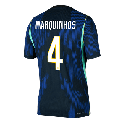 Brazil World Cup Player Version Trikot Auswärts 2026 MARQUINHOS #4 Slim Fit