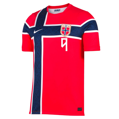 Norway World Cup Player Version Trikot Heim 2026 BRAUT HAALAND #9 Slim Fit