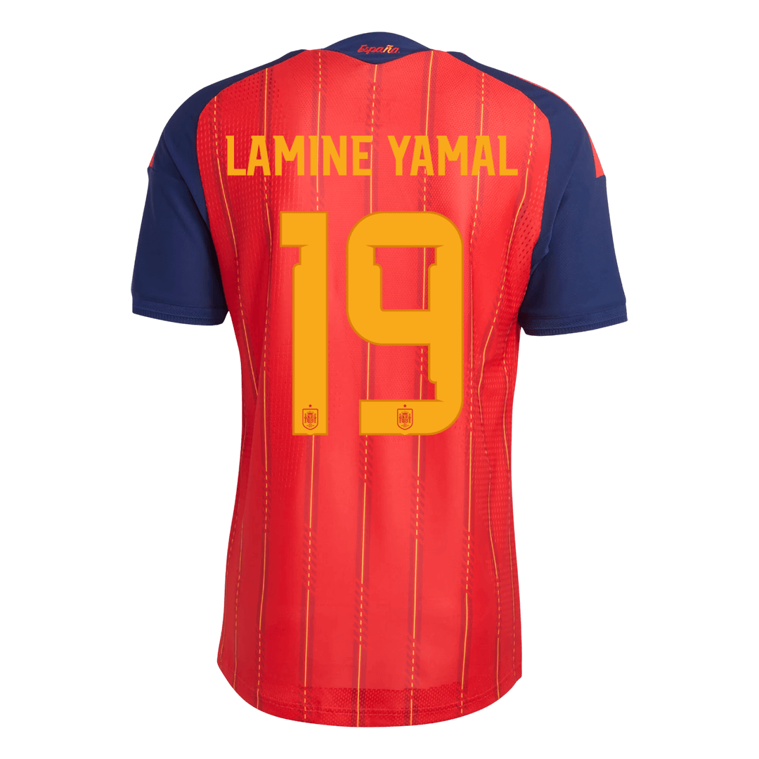 Spain World Cup Player Version Trikot Heim 2026 LAMINE YAMAL #19 Slim Fit