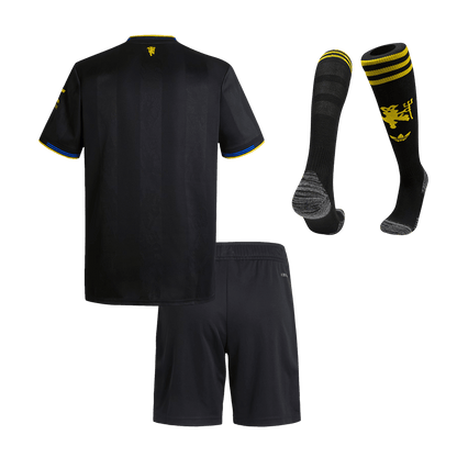 ManU Kinder Trikot Komplett-Set Drittes Auswärts 2025/26