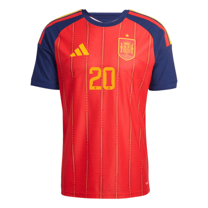 Spain World Cup Player Version Trikot Heim 2026 PEDRI #20 Slim Fit