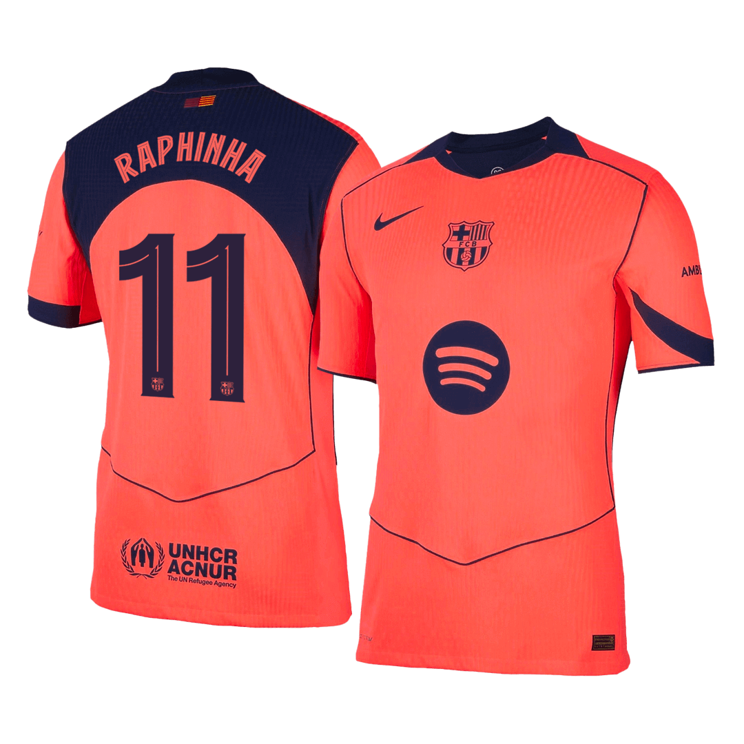 Barcelona Player Version Trikot Drittes Auswärts 2025/26 UCL RAPHINHA #11 Slim Fit