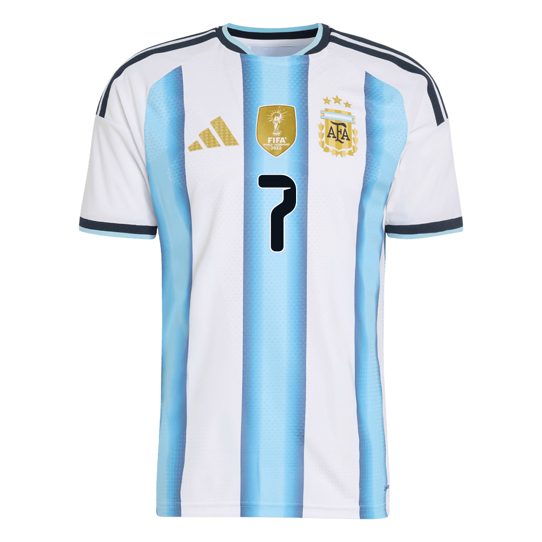 Argentina World Cup Player Version Trikot Heim 2026 DE PAUL #7 Slim Fit