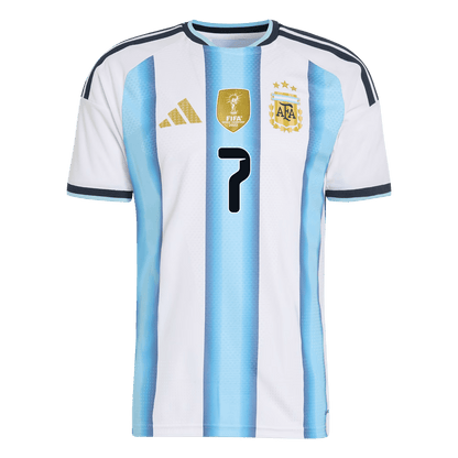 Argentina World Cup Player Version Trikot Heim 2026 DE PAUL #7 Slim Fit