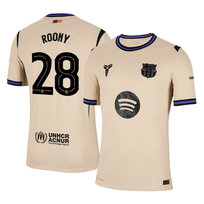 Barcelona Player Version Trikot Auswärts 2025/26 UCL ROONY #28 Slim Fit