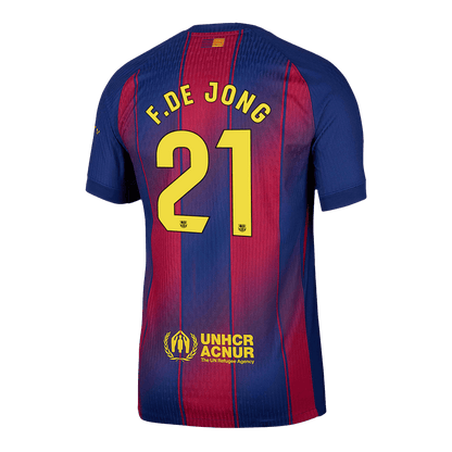 Barcelona Player Version Trikot Heim 2025/26 F.DE JONG #21 Slim Fit