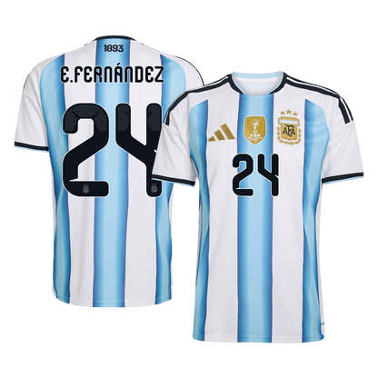 Argentina World Cup Trikot Heim 2026 E. FERNÁNDEZ #24 [PREMIUM]