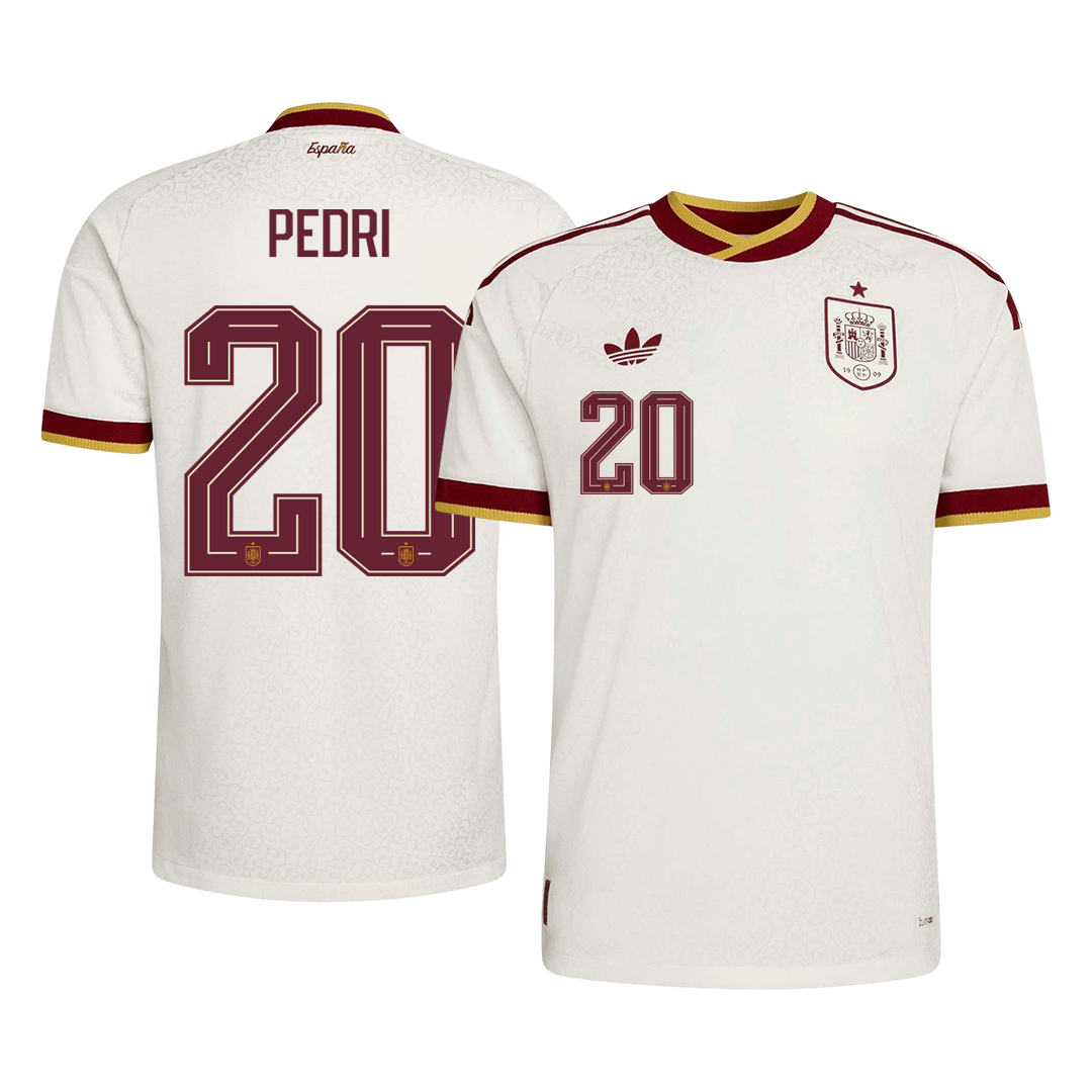 Spain World Cup Player Version Trikot Auswärts 2026 PEDRI #20 Slim Fit